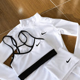 Kit Fitness Feminino Performance White 3 Peças