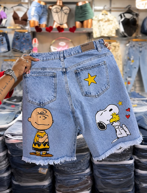 Bermuda Jeans Charlie Brown &amp; Snoopy Premium