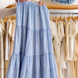 Floral Branco e Azul