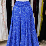 Calça Pantalona Floral Azul – Elegância, Conforto e Sofisticação