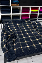 Suéter Tricot Xadrez Premium