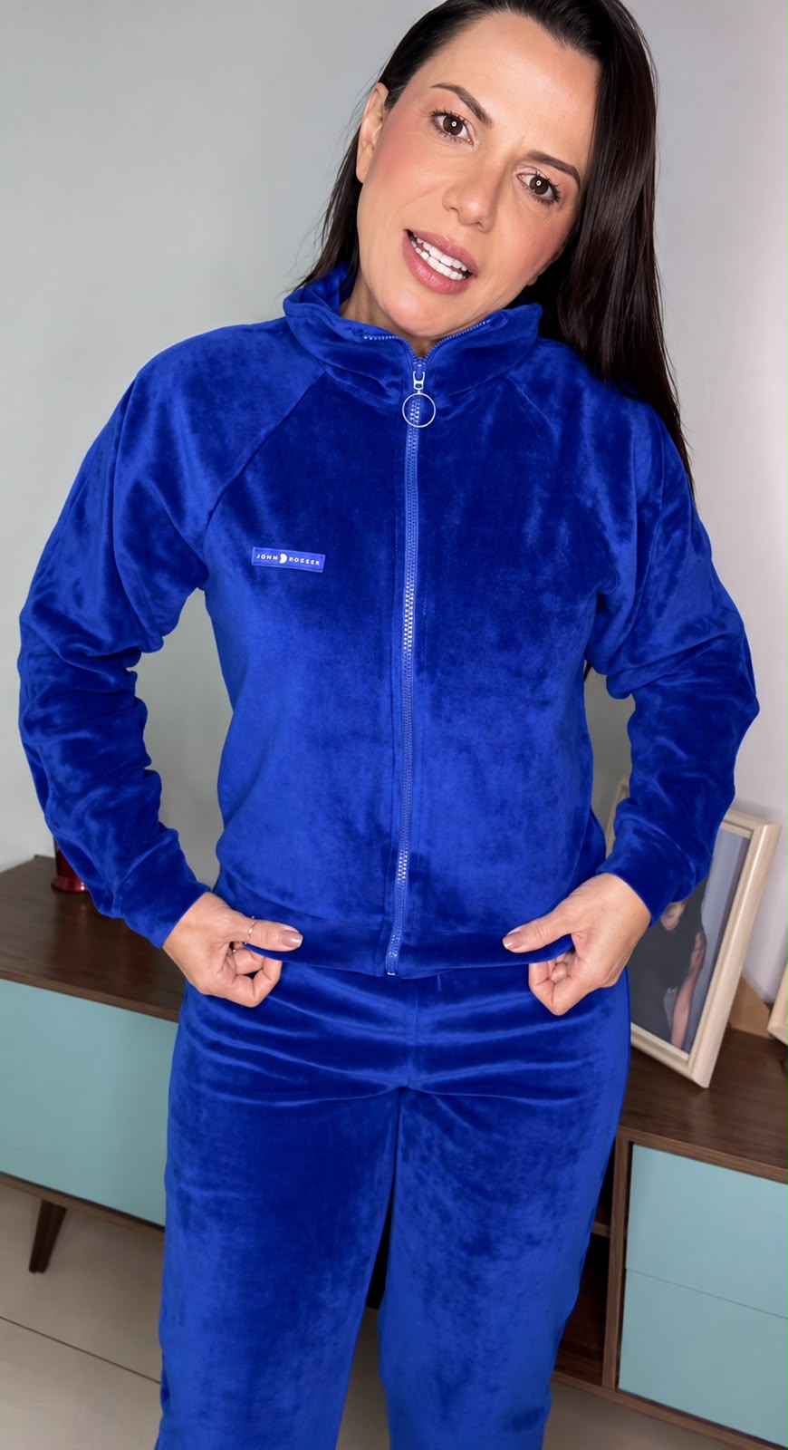 Conjunto Feminino Plush Veludo Premium – Azul Royal