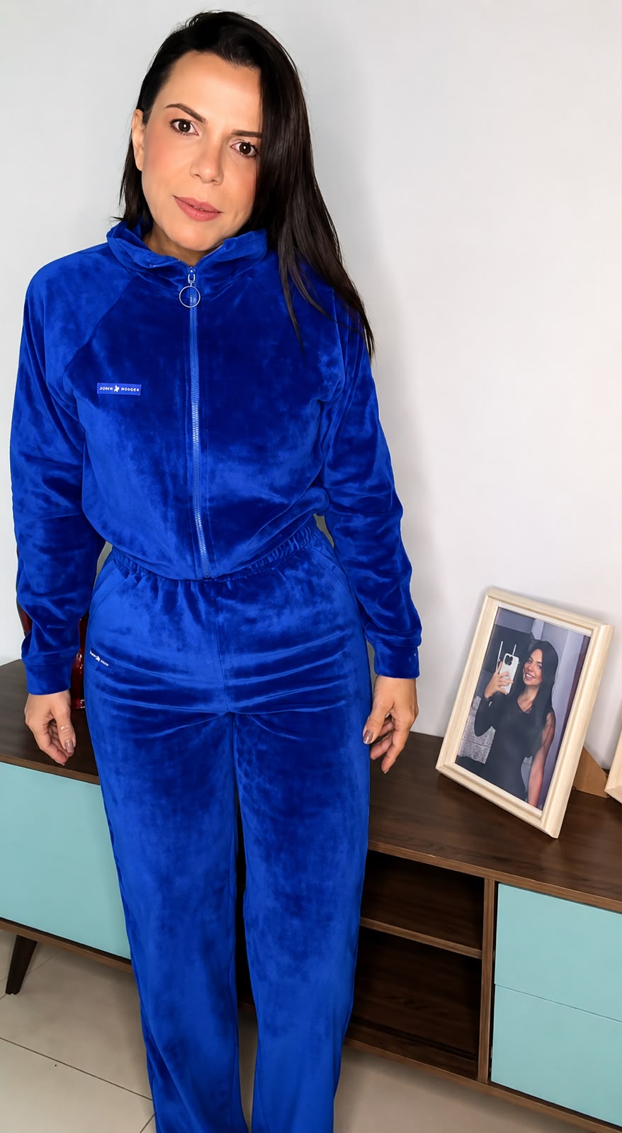 Conjunto Feminino Plush Veludo Premium – Azul Royal