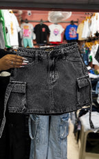Saia Cargo Jeans Estonada Urban Black