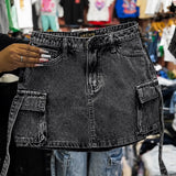 Saia Cargo Jeans Estonada Urban Black