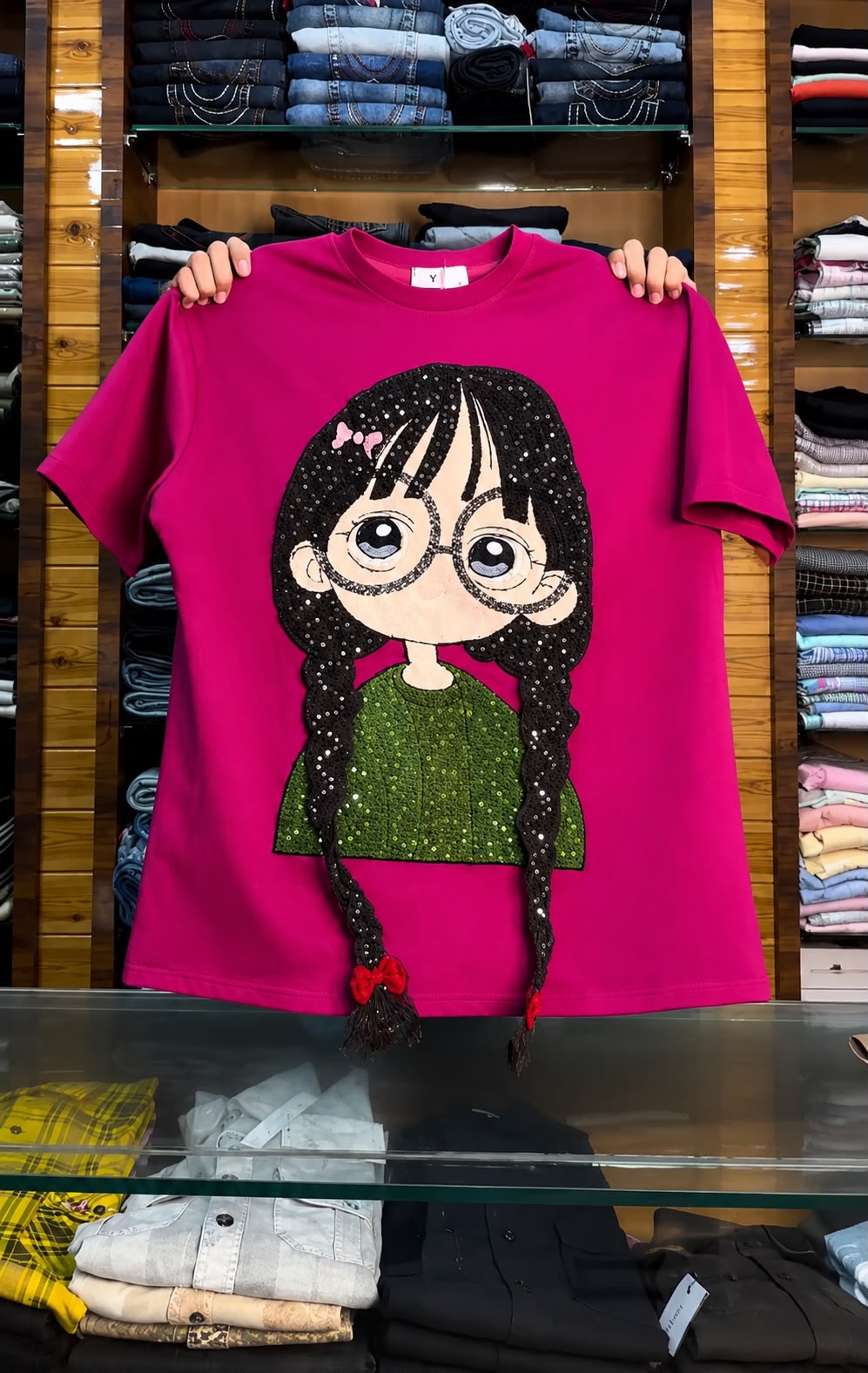 Blusa Feminina Premium Bordada Boneca com Aplique 3D