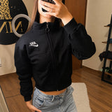 Jaqueta Feminina Nike Cropped Fleece Essential – Zíper Frontal