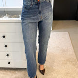 CALÇA JEANS RETA MANU