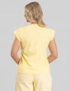 Regata Feminina 100% Algodão com Recorte Ombro Olívia Amarelo Manteiga