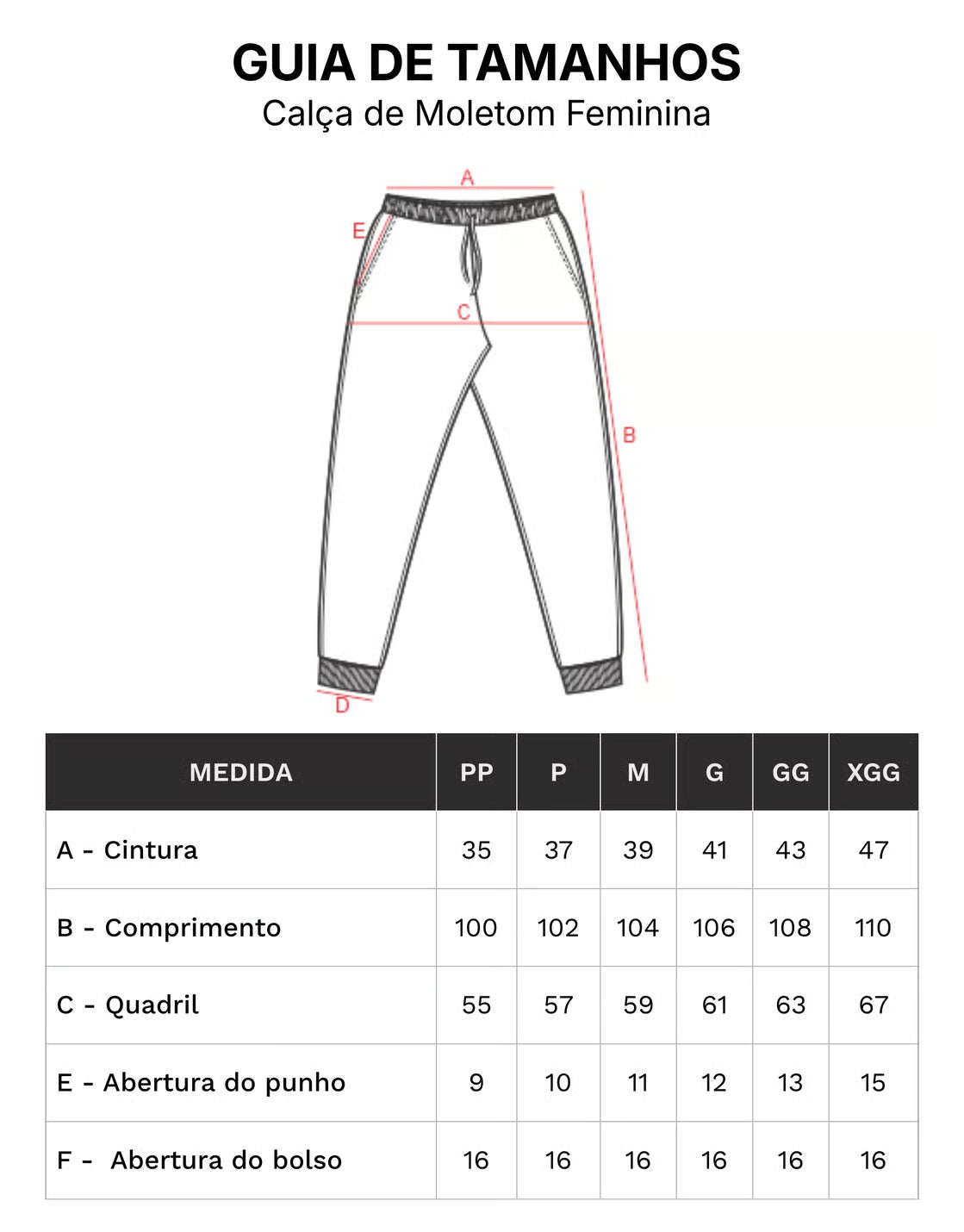 Calça Feminina de Moletom PretaRoupas básicas masculinas e femininas é na Mirante.